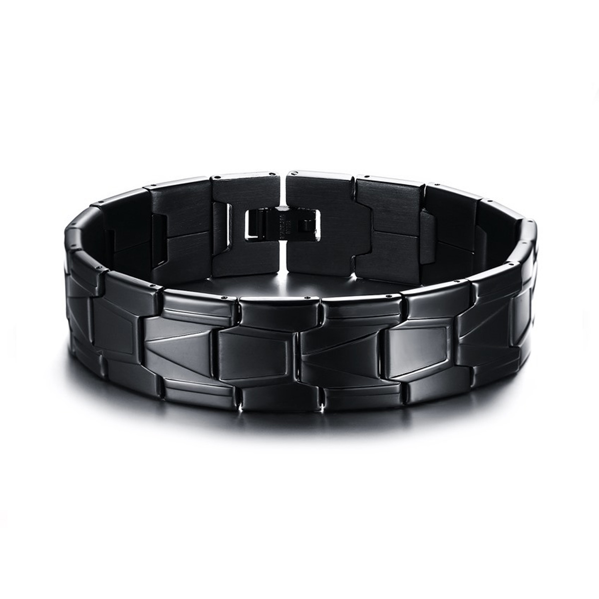 Picture of Stainless Steel Bracelets Black 21cm(8 2/8") long, 1 Piece