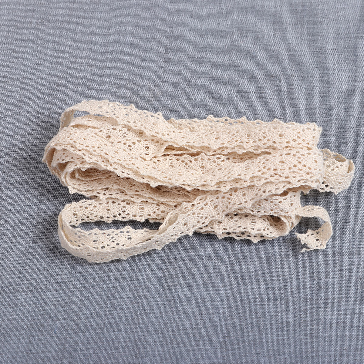 Изображение 5 Yards Cotton Lace Trim Creamy-White 15mm