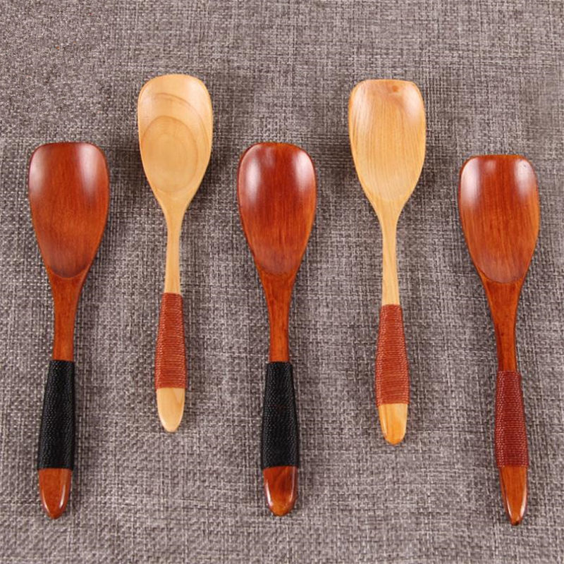 Изображение 1 Piece Natural Phoebe Nanmu Wood Spoon Tableware Brown 13.5cm x 3cm