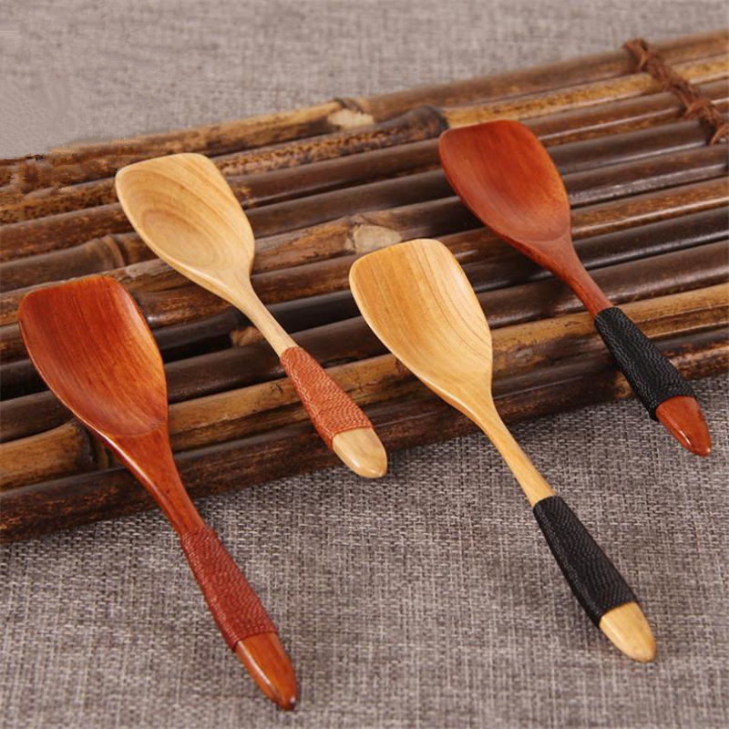 Изображение 1 Piece Natural Phoebe Nanmu Wood Spoon Tableware Brown 13.5cm x 3cm