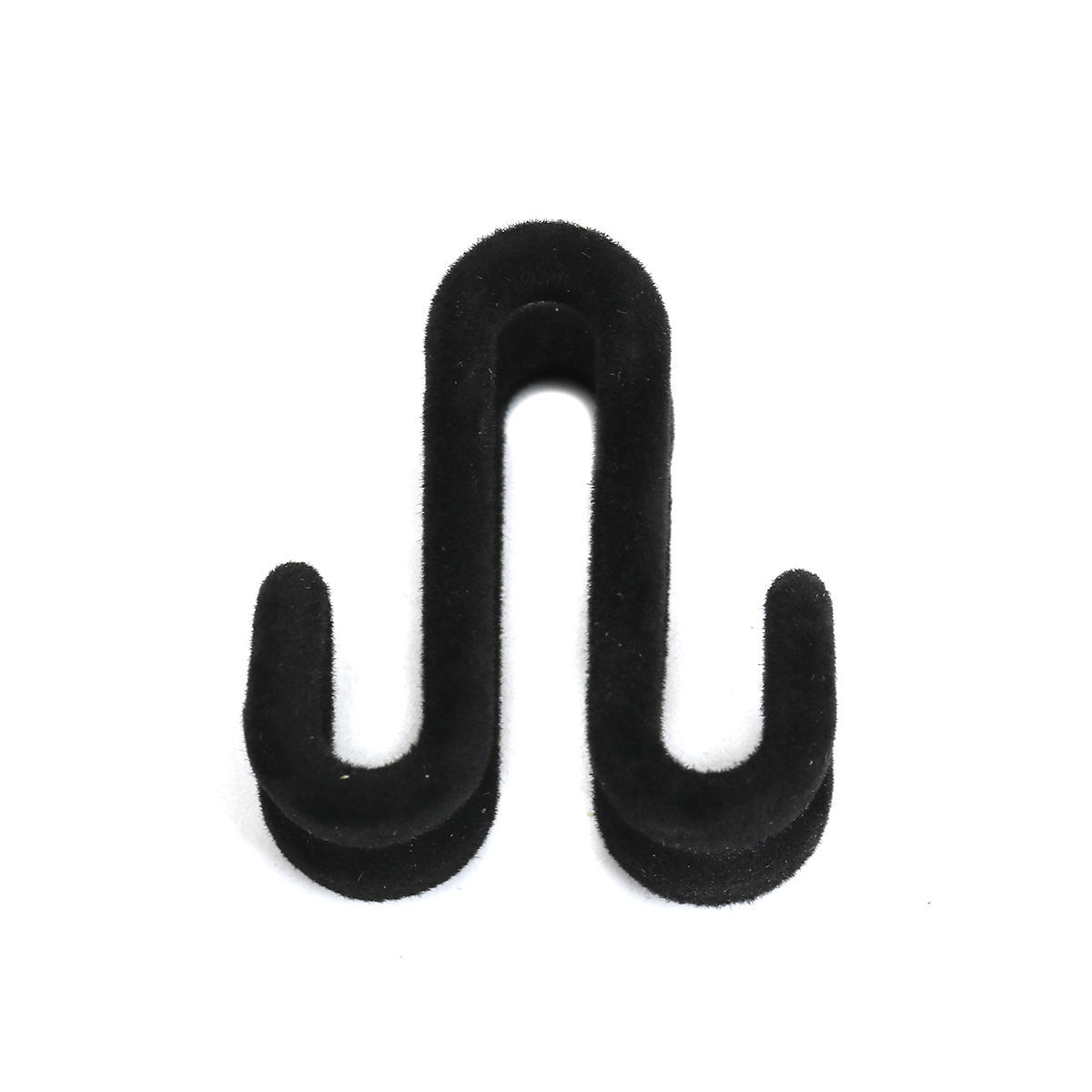 Picture of 1 Piece ABS Double Sided Hanger Connection Hook Black Flocking 3.8cm x 3.5cm