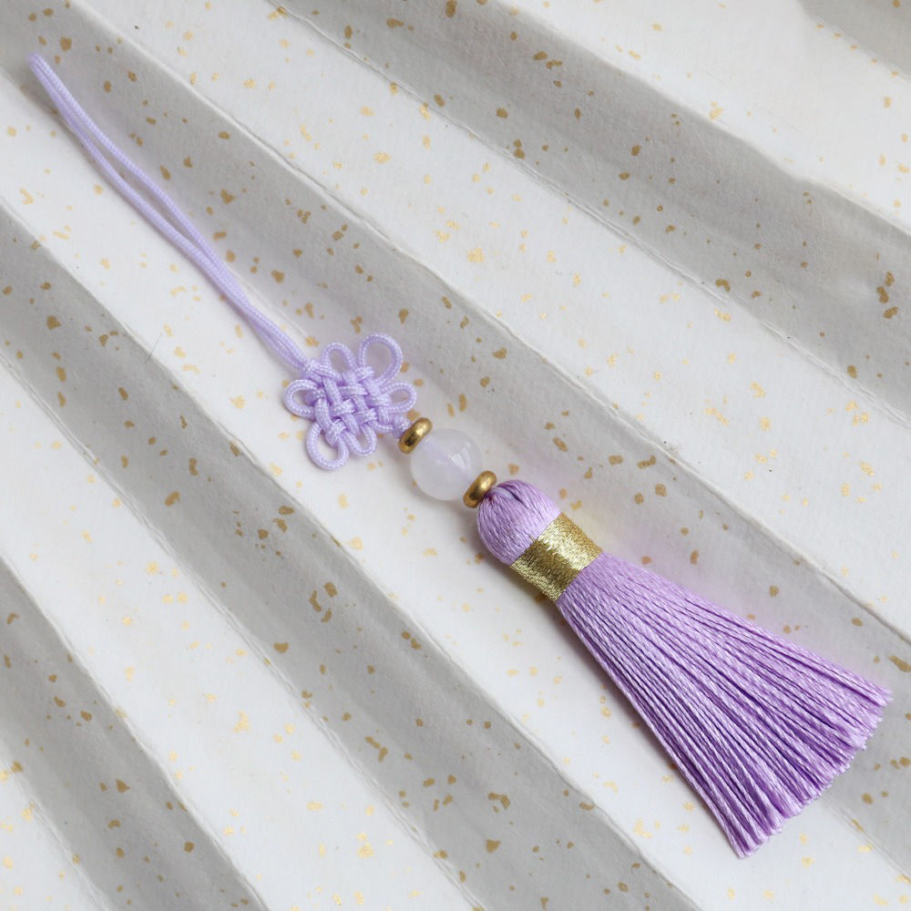 Picture of 1 Piece Polyester Tassel Hanging Decoration Chinese Knot Mauve 12cm