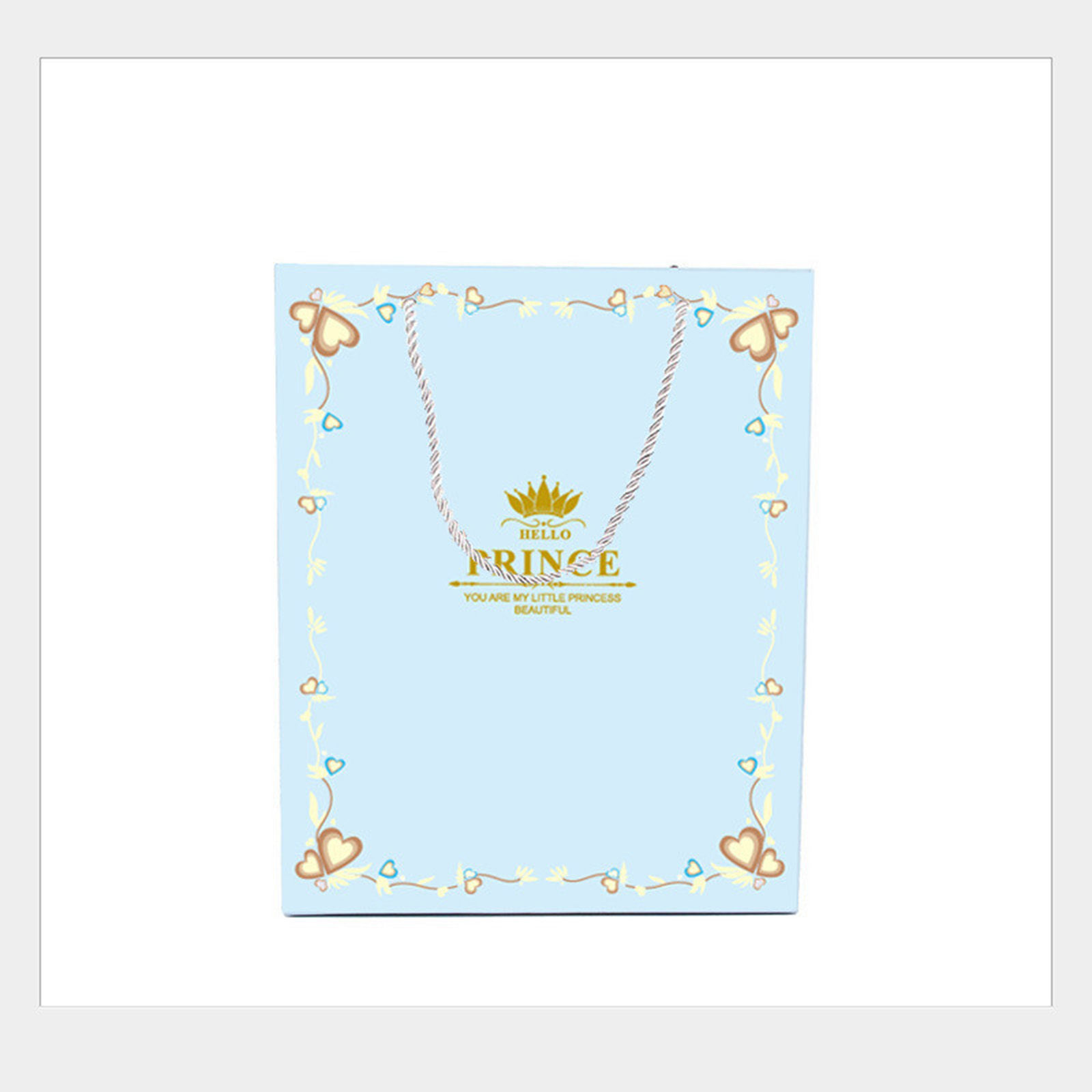 Изображение Бумага Сумка Оранжевый Розовый Прямоугольник Сообщение " PRINCESS " 26см x 21см, 1 ШТ