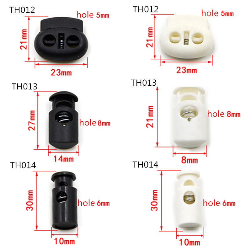 Picture of Plastic Cord Lock Stopper Sweater Shoelace Rope Buckle Pendant Clothing Accessories 23mm x 21mm, 50 PCs