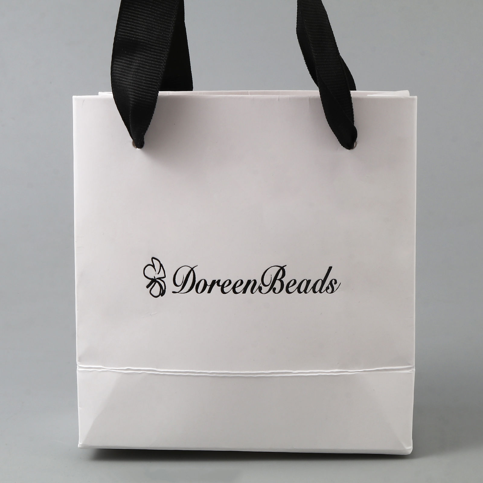 Imagen de Bolsas de embalaje y envío Papel de Rectángulo , Negro & Blanco 13cm x 12.5cm x 6cm , 1 Unidad