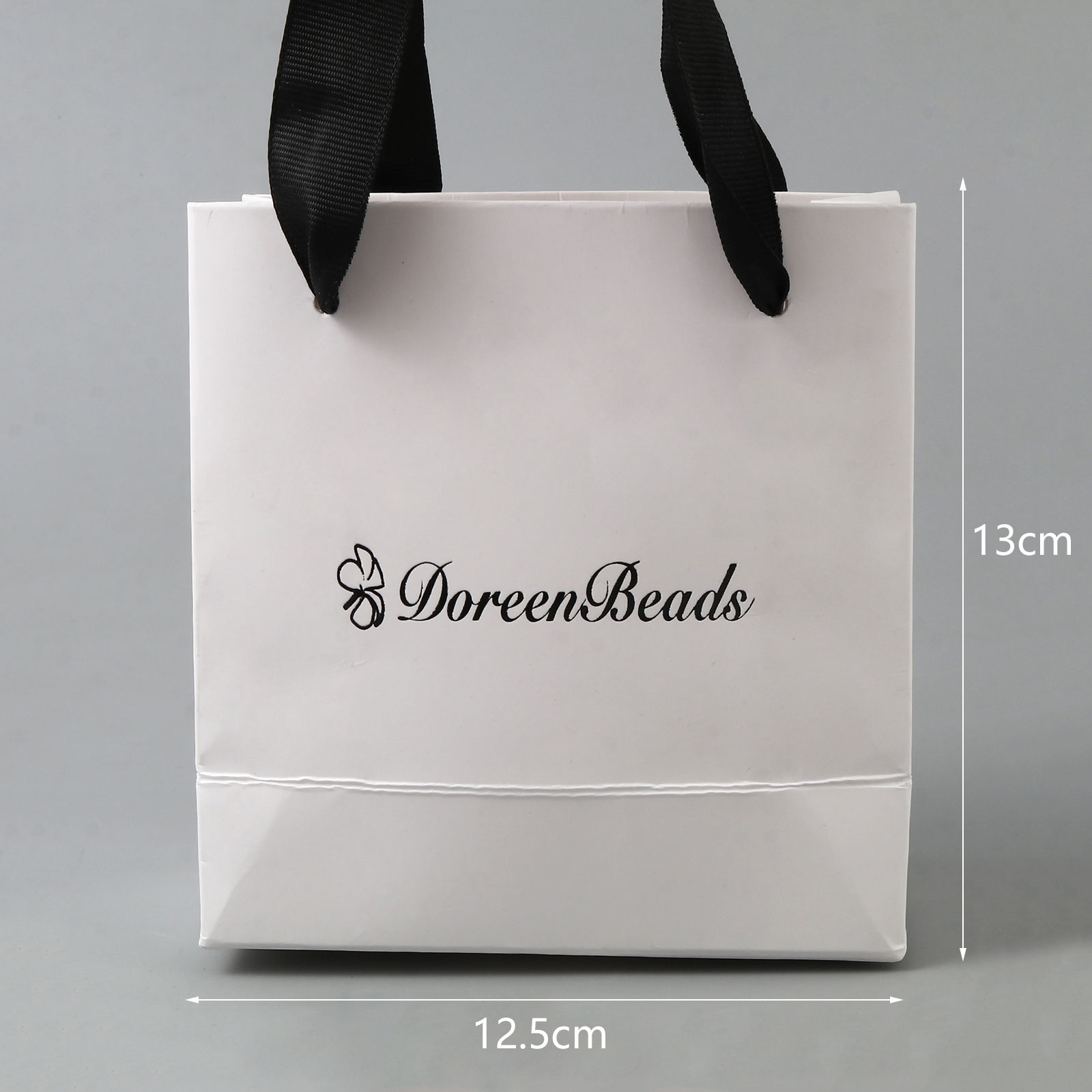 Imagen de Bolsas de embalaje y envío Papel de Rectángulo , Negro & Blanco 13cm x 12.5cm x 6cm , 1 Unidad