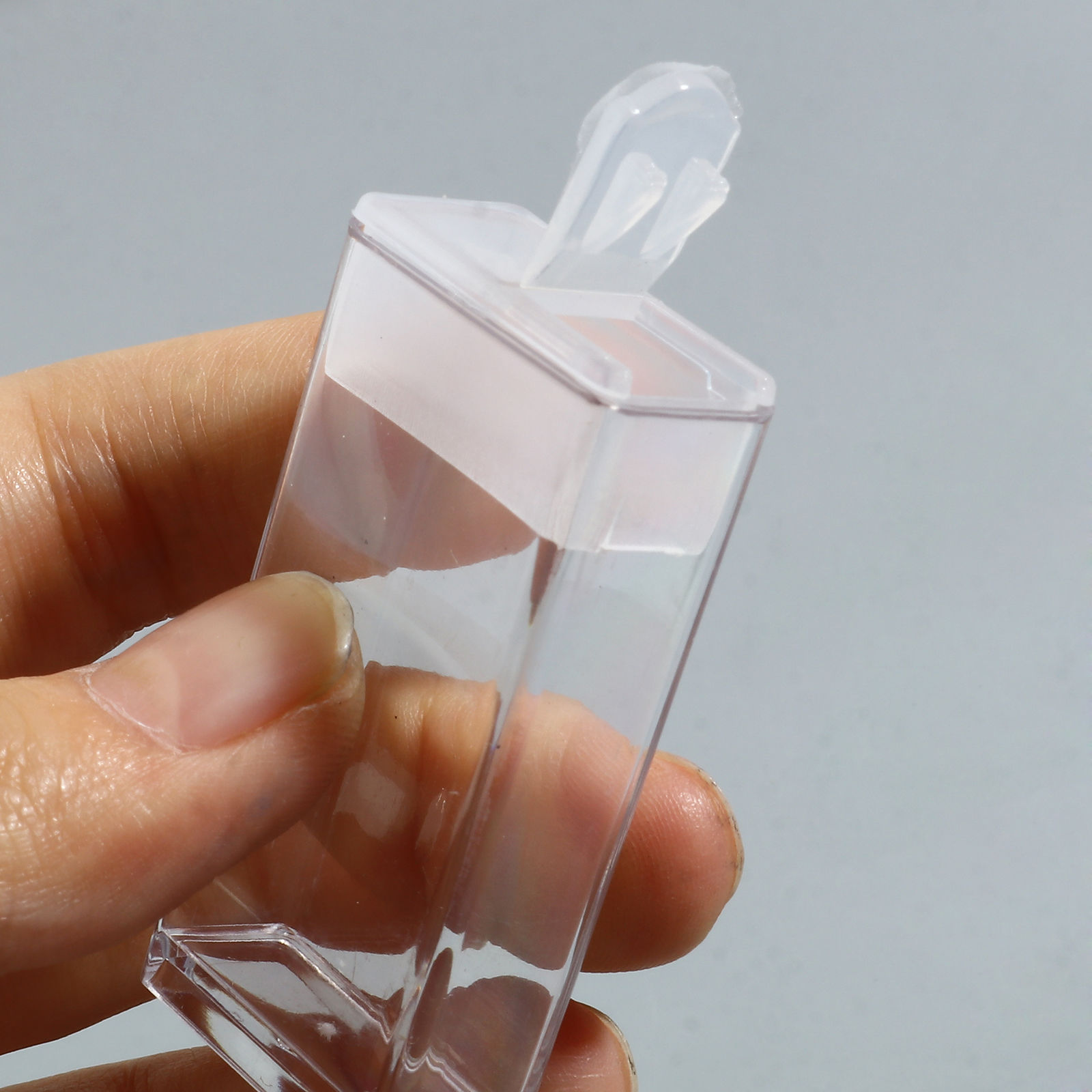 Picture of Plastic Storage Container Box Basket Rectangle Transparent Clear 22.2cm x 16cm, 1 Set