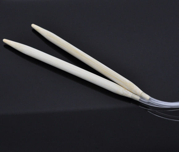 Picture of (US11 8.0mm) Bamboo Circular Knitting Needles Natural 120cm(47 2/8") long, 1 Pair