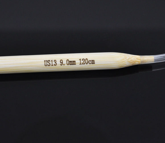 Picture of (US13 9.0mm) Bamboo Circular Knitting Needles Natural 120cm(47 2/8") long, 1 Pair