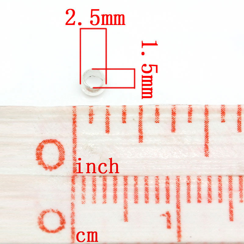 Picture of Crimps - 2.5mm Silver Plated Beads PKT 2500