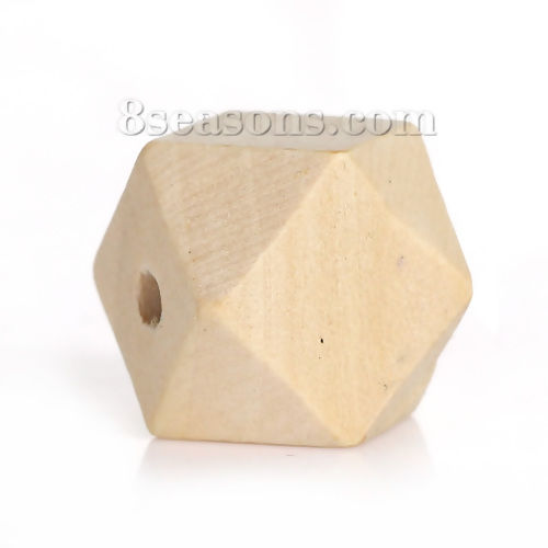 Imagen de Madera Hinoki Espaciador Cuentas Cuadrado Natural Facetas Aprox 16mm x 16mm, Agujero: Aprox 3.5mm, 20 Unidades