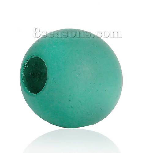 Imagen de Madera Hinoki Espaciador Cuentas Ronda Verde Azul Aprox 25mm Dia, Agujero: Aprox 10mm - 9mm, 20 Unidades
