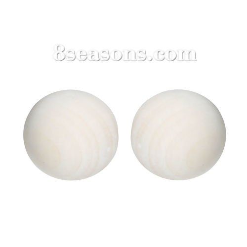 Picture of Natural Hinoki Wood Spacer Beads Round About 40mm Dia, Hole: Approx No Hole, 5 PCs