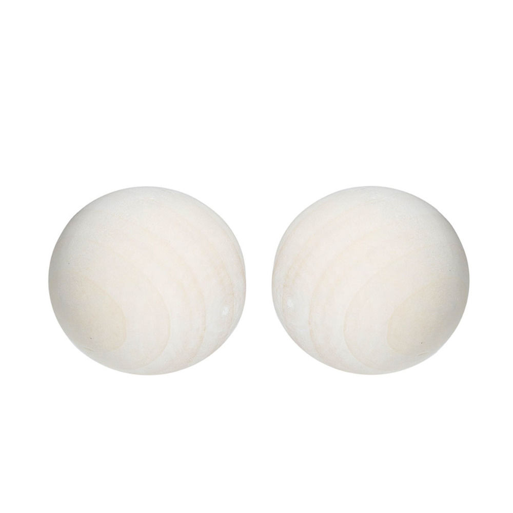 Picture of Natural Hinoki Wood Spacer Beads Round About 40mm Dia, Hole: Approx No Hole, 5 PCs