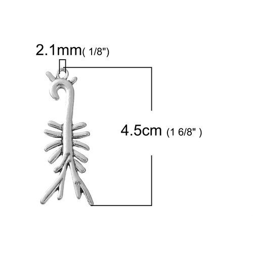 Picture of Zinc Based Alloy 3D Pendants Anatomical Human Circulatory System Antique Silver Color 45mm(1 6/8") x 17mm( 5/8"), 3 PCs
