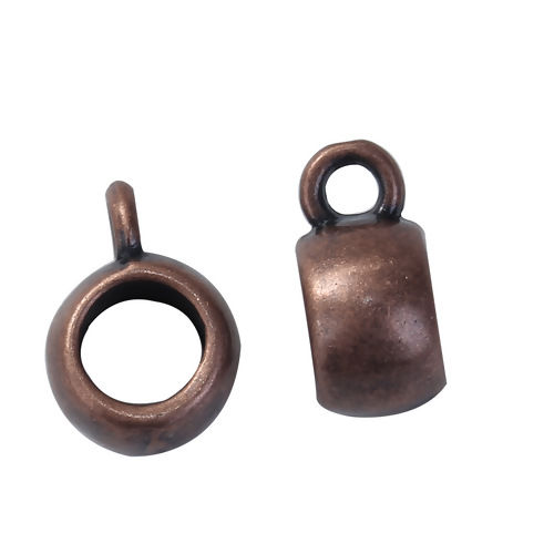 Picture of Zinc Based Alloy European Style Bails Beads Beads Round Antique Copper 11mm x 8mm, 50 PCs