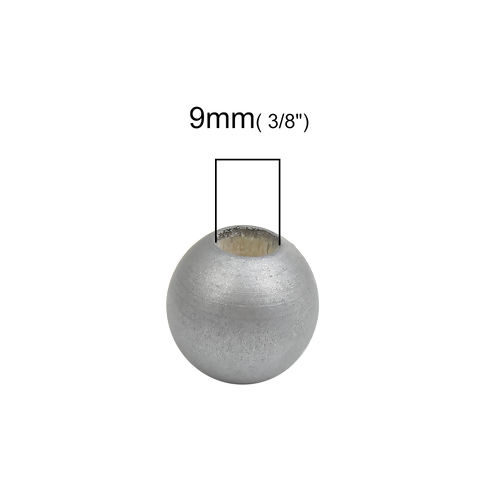 Bild von Natürliches Hinoki-Holz Perlen Rund Silbrig ca. 25mm D. - 24mm D., Loch:ca. 9mm, 20 Stück