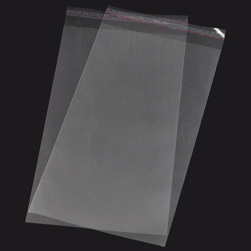Bild von ABS Plastik Selbstklebende Beutel Rechteck Transparent (Verfügbar Raum: 28.5x18cm) 31cm x 18cm, 50 Stück