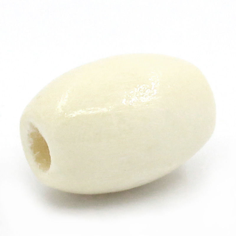 Picture of Natural Wood Spacer Beads Oval Ivory 12x8mm,Hole:Approx 3mm,300PCs