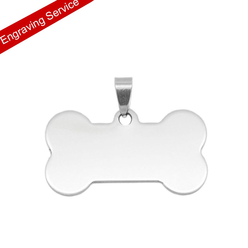 Picture of 304 Stainless Steel Blank Stamping Tags Pendants Bone Silver Tone One-sided Polishing 29mm x 40mm, 10 PCs