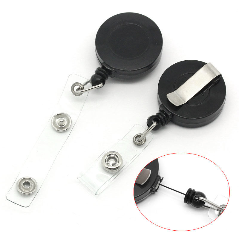 Bild von ABS Plastik ID-Karte Halter Schwarz 8.0cm, 5 Stück 