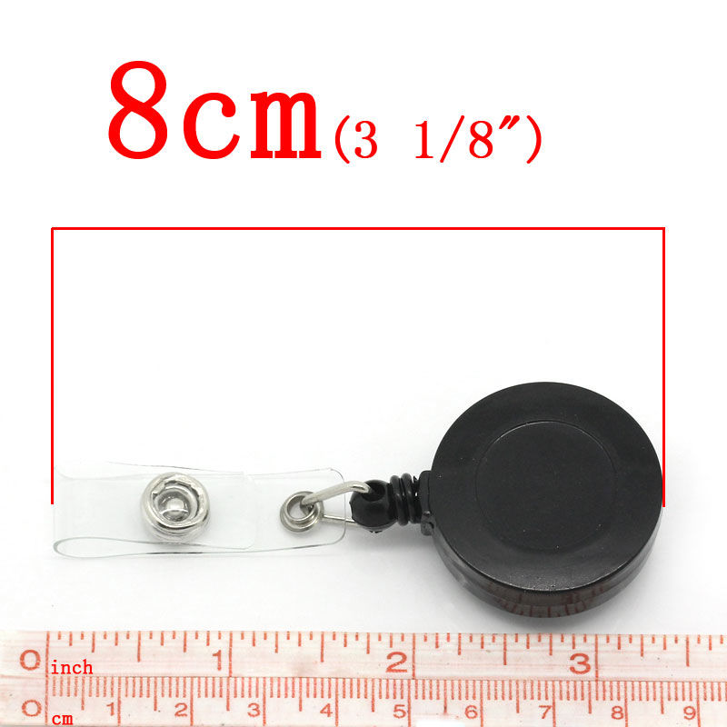 Bild von ABS Plastik ID-Karte Halter Schwarz 8.0cm, 5 Stück 