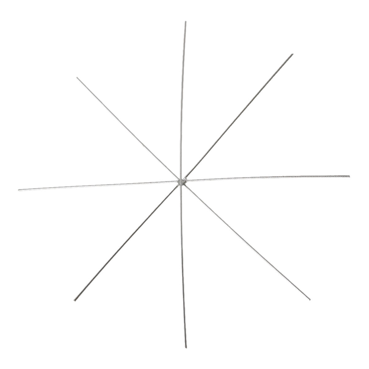Picture of Brass Beading Ornament Wire Form Snowflake (Fits 1mm Hole Beads) Silver Tone 10cm(3 7/8") Dia, 5 PCs