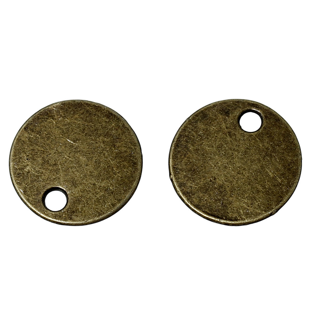 Imagen de Colgantes Aleación del Metal Del Zinc de Ronda , Tono Bronce 16mm Diámetro, 50 Unidades