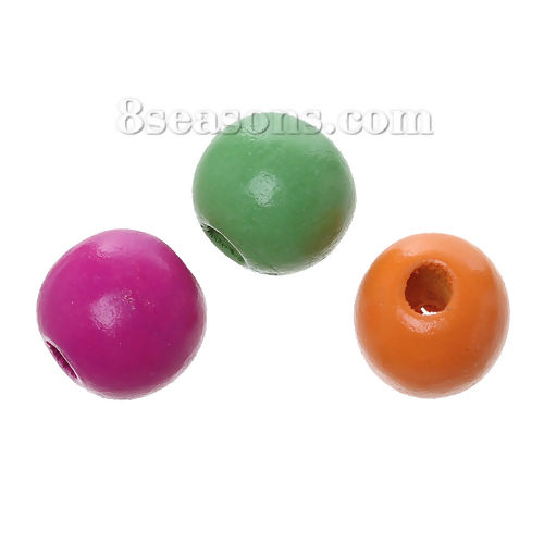 Image de Perles en Bois d'Érable Naturel d'Erable Tambour Couleur au Hasard 16mm x 15mm, 100 Pcs