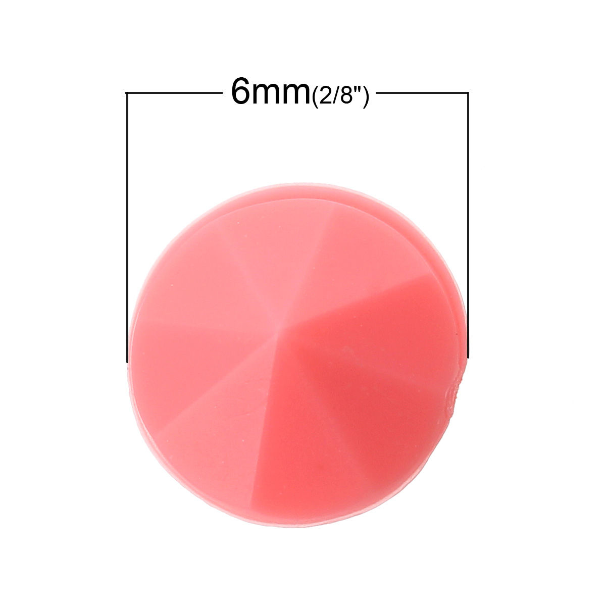 Imagen de Acrílico Brillantitos Ronda Rojo Sandía Sección Diámetro: 6mm, 65 Unidades