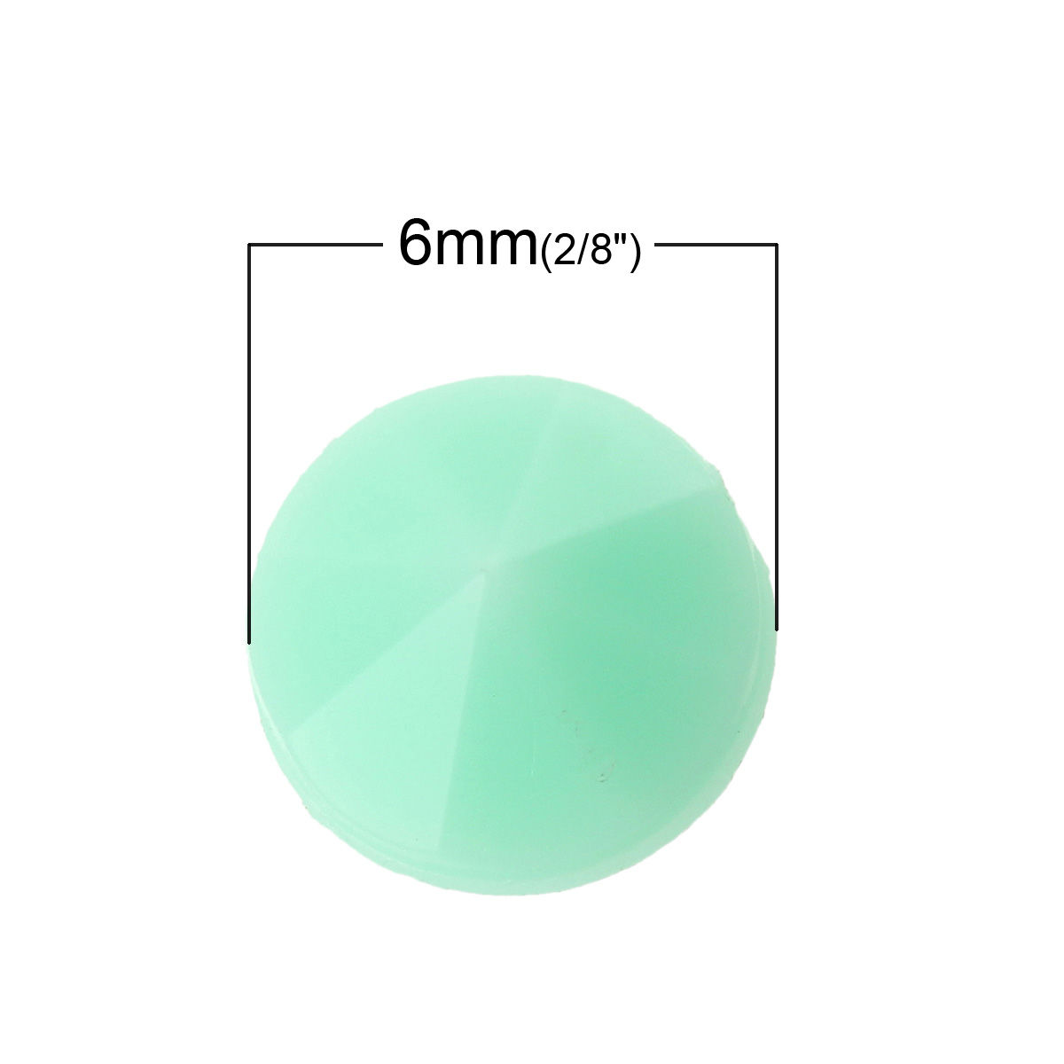 Imagen de Acrílico Brillantitos Ronda Verde Claro Sección Diámetro: 6mm, 65 Unidades