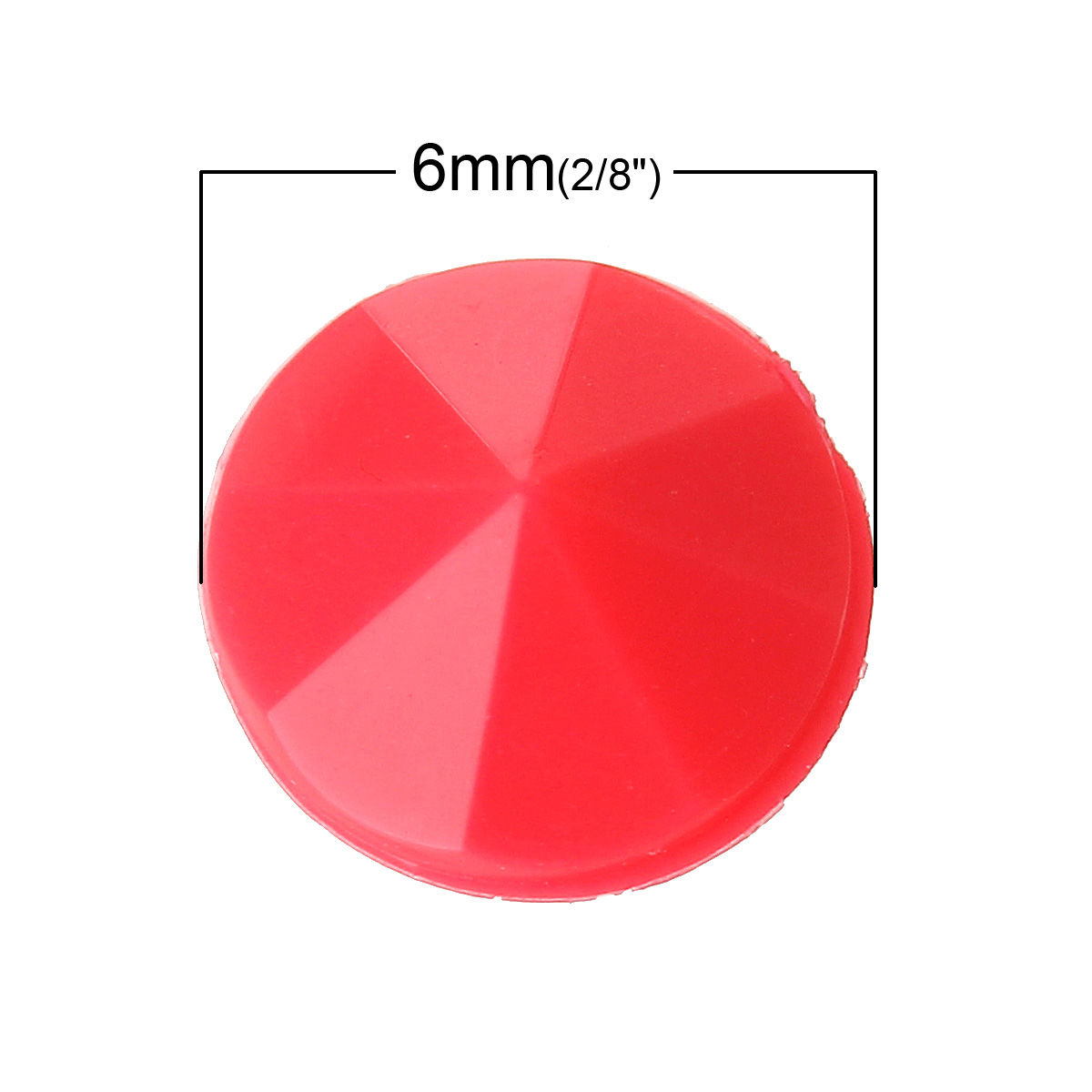 Imagen de Acrílico Brillantitos Ronda Rojo Sección Diámetro: 6mm, 65 Unidades