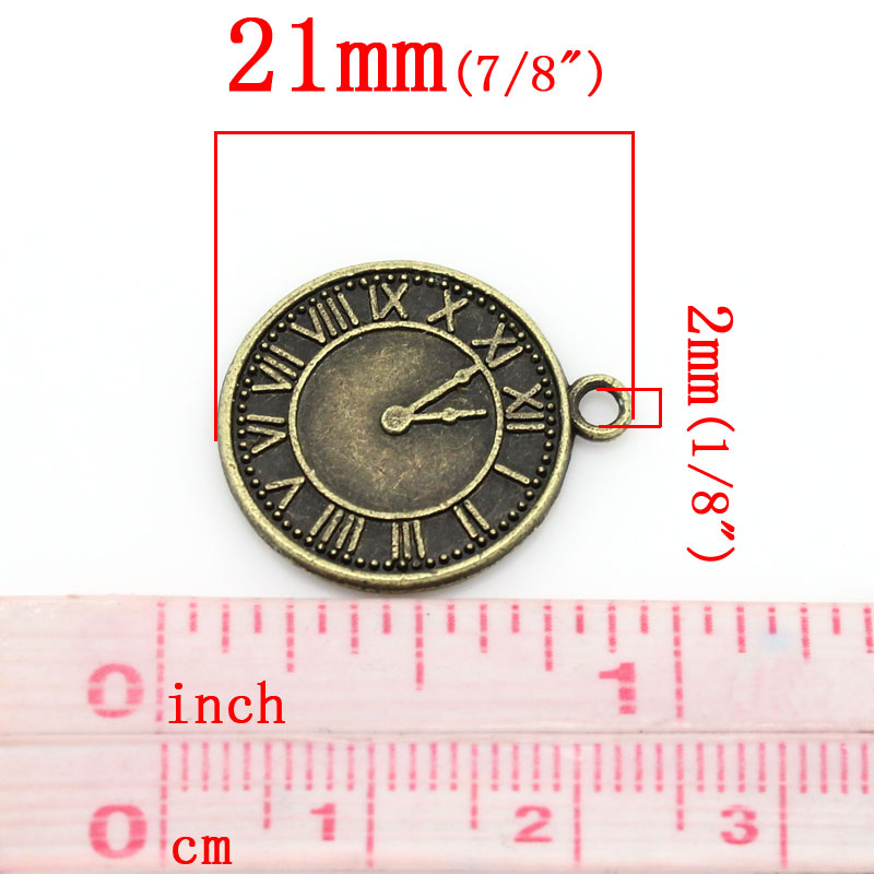 Изображение Подвески Металлические Античная Бронза " Колокол " с узором “ Колокол ”, 21.0мм x 18.0мм, 30 ШТ 