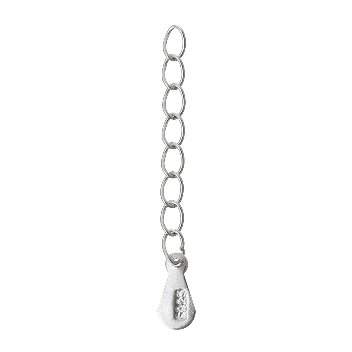 Imagen de Excensor de Cadena Plata de Ley de Platino Plateado,3cm x 0.4cm 1 Unidad