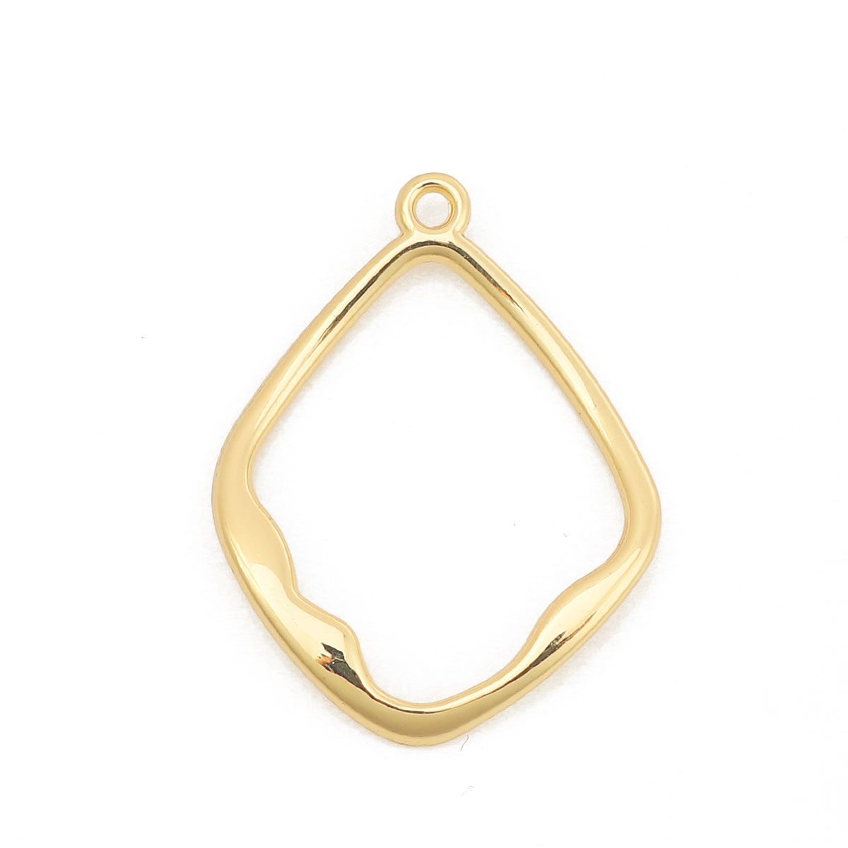 Imagen de Zamak Colgantes Charms Irregular Chapado en Oro 27mm x 21mm, 10 Unidades
