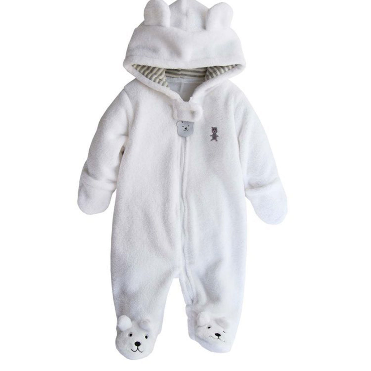 Picture of Coral Fleece Velvet Baby Infant Romper Jumpsuit