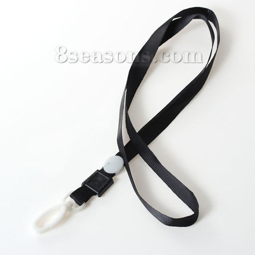 Изображение Полиэстер Шейный Шнур ID Карты Семья Черный 43.5cm(17 1/8") - 42cm(16 4/8") 20 ШТ