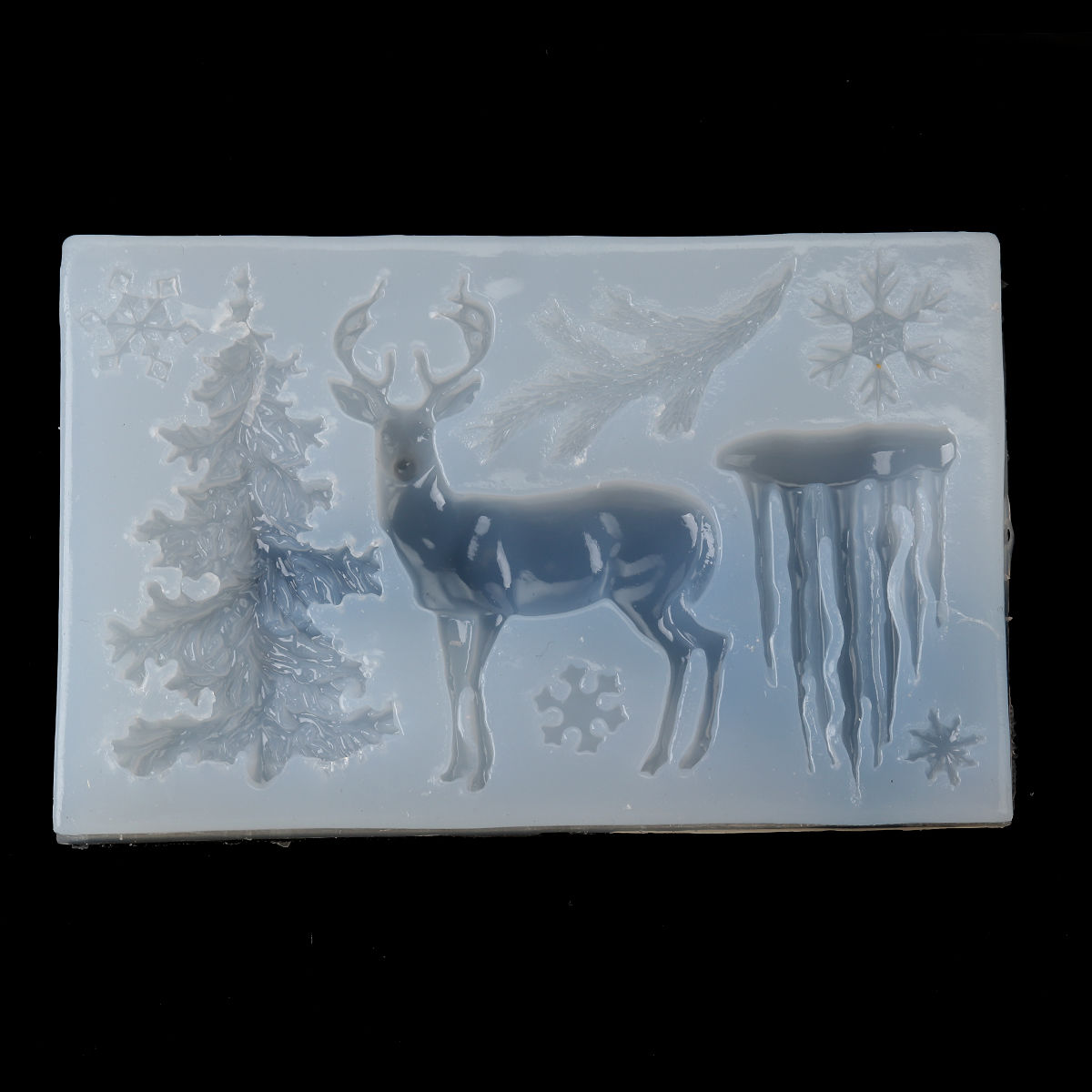 Picture of Silicone Resin Mold For Jewelry Making Christmas Reindeer Christmas Tree