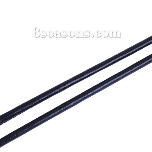 Image de Cordon en PU Noir 6mm, 1 Rouleau (Environ 20 M/Rouleau)