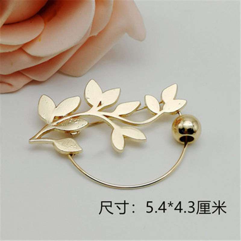 Изображение Основы для Брошей Лист Позолоченный 1 ШТ