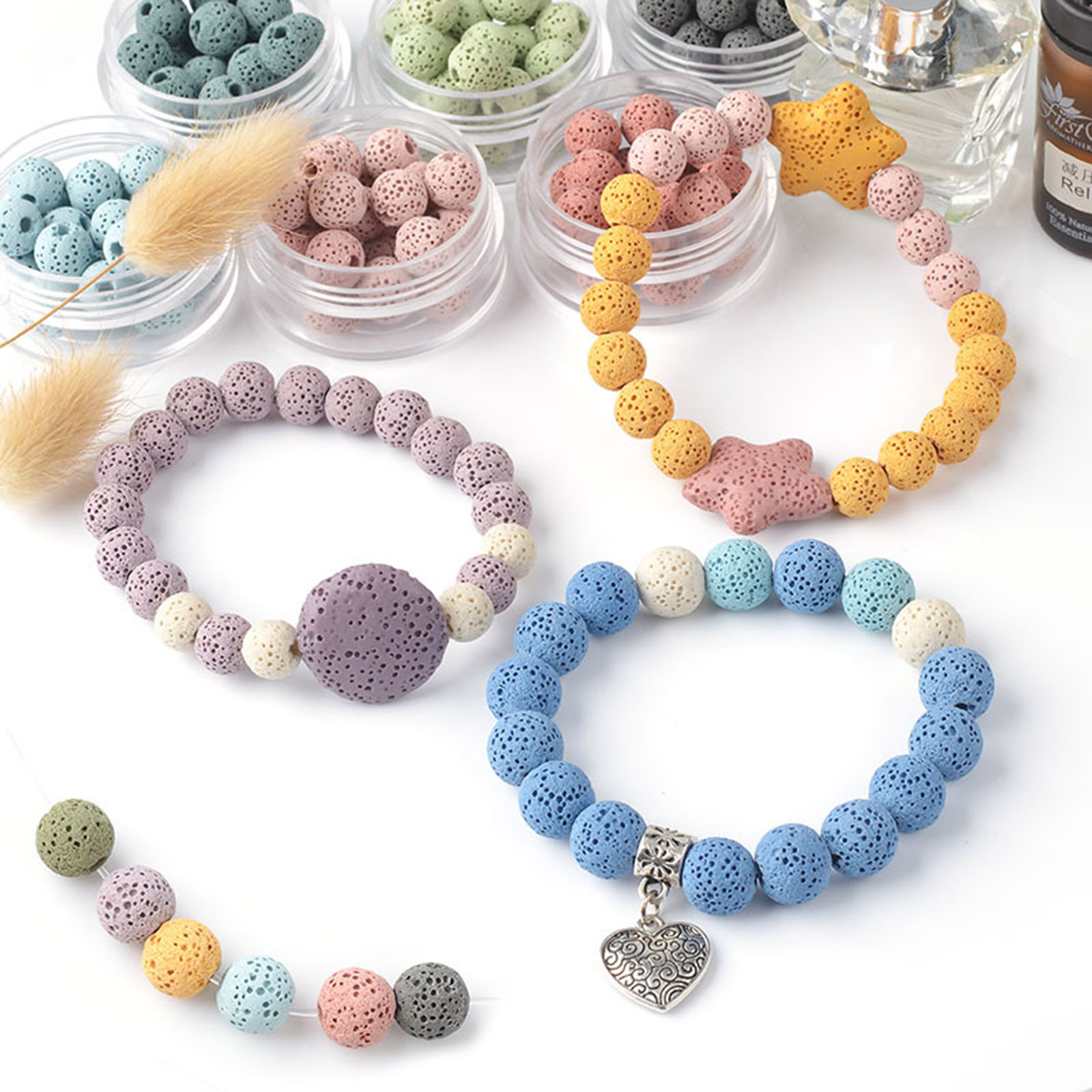 Picture of Lava Rock Beads Round At Random 