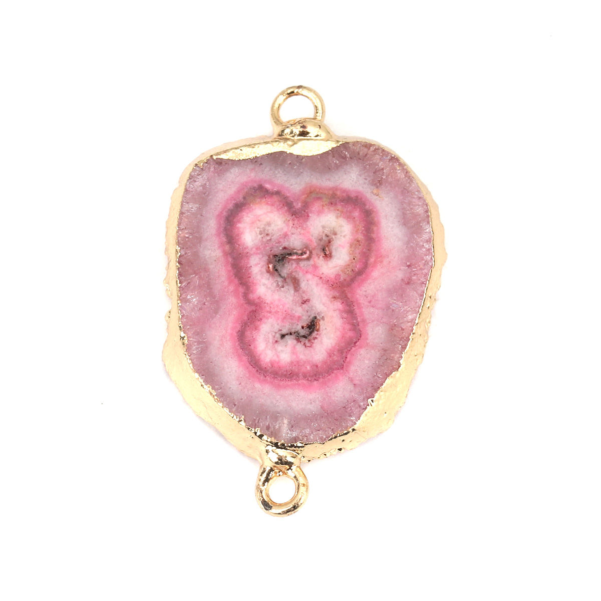 Picture of (Grade A) Agate ( Natural ) Connectors Irregular Fuchsia 3.3cm x 2.1cm, 1 Piece