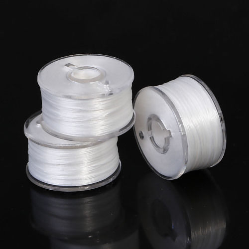 Imagen de Hilos Nylon de Blanco 0.2mm Diámetro, 1 Rollo (Aprox 50 Yard/Rollo)