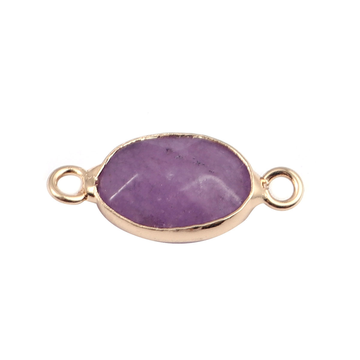Picture of (Grade B) Stone ( Dyed ) Connectors Oval Purple 16mm x 7mm, 1 Piece
