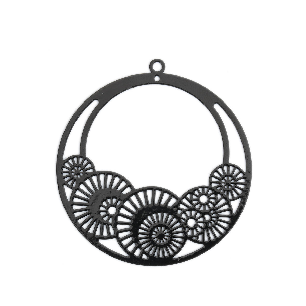 Bild von Messing Filigran Stempel Anhänger Round Gear