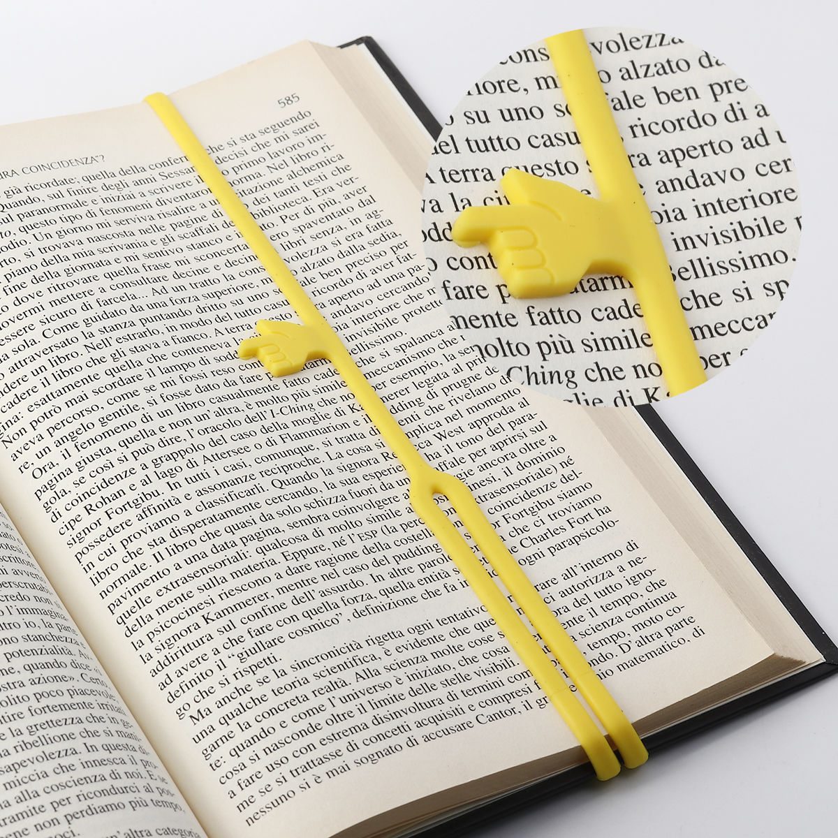 Imagen de Silicona Marcadores de libro Mano Amarillo 41cm, 2 Unidades