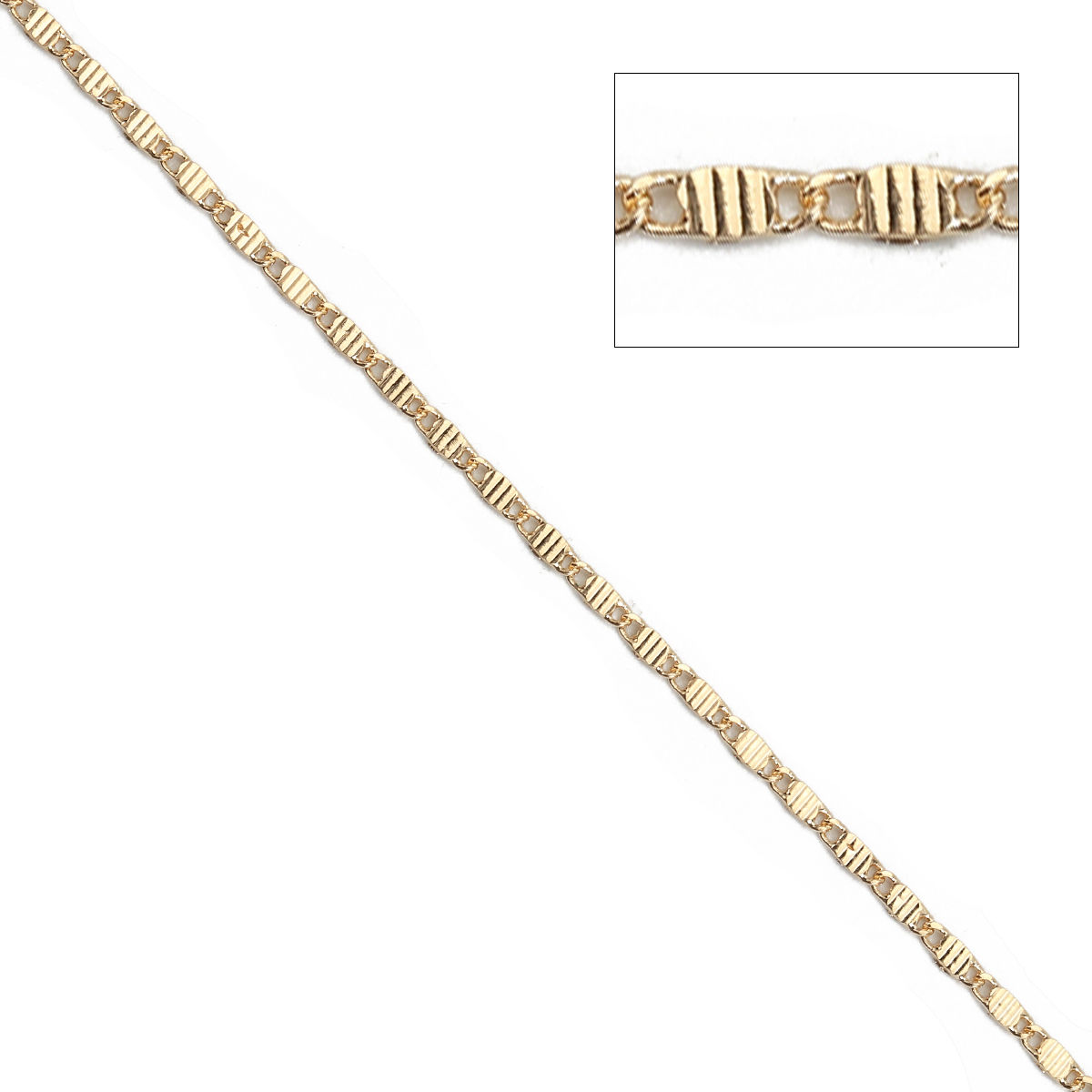 Изображение Латунь Другие Цепи Детали KC Позолоченный 5x1.7мм, 5 М