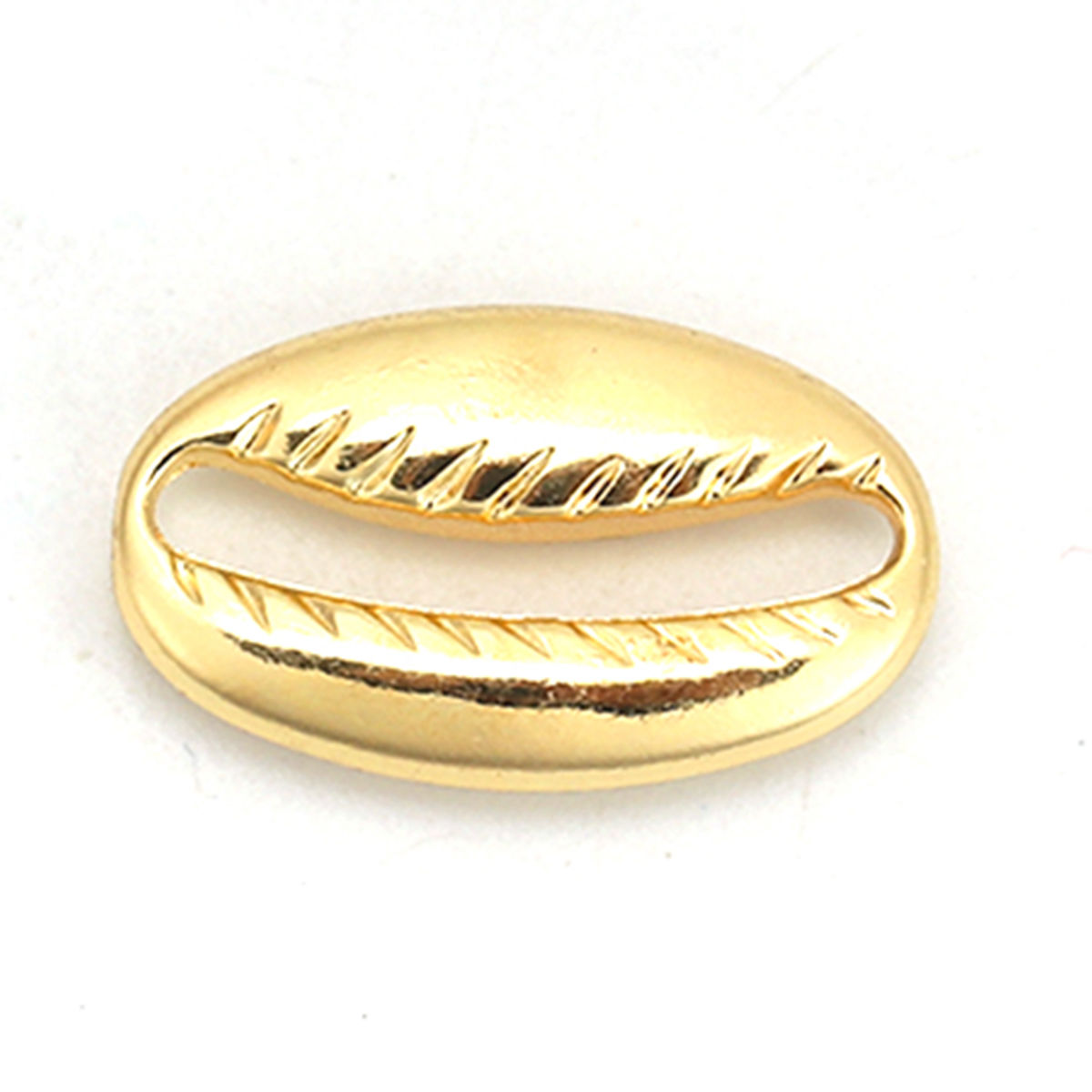 Imagen de Zamak Conectores Monetaria caputserpentis Chapado en Oro 18mm x 11mm, 10 Unidades