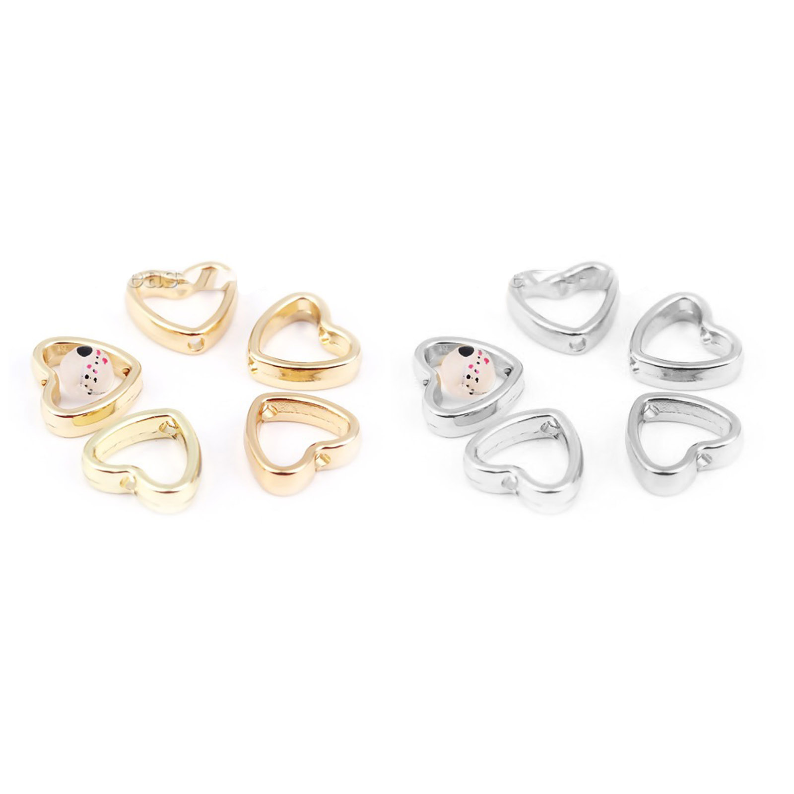 亜鉛合金 ビーズフレーム ハート の画像