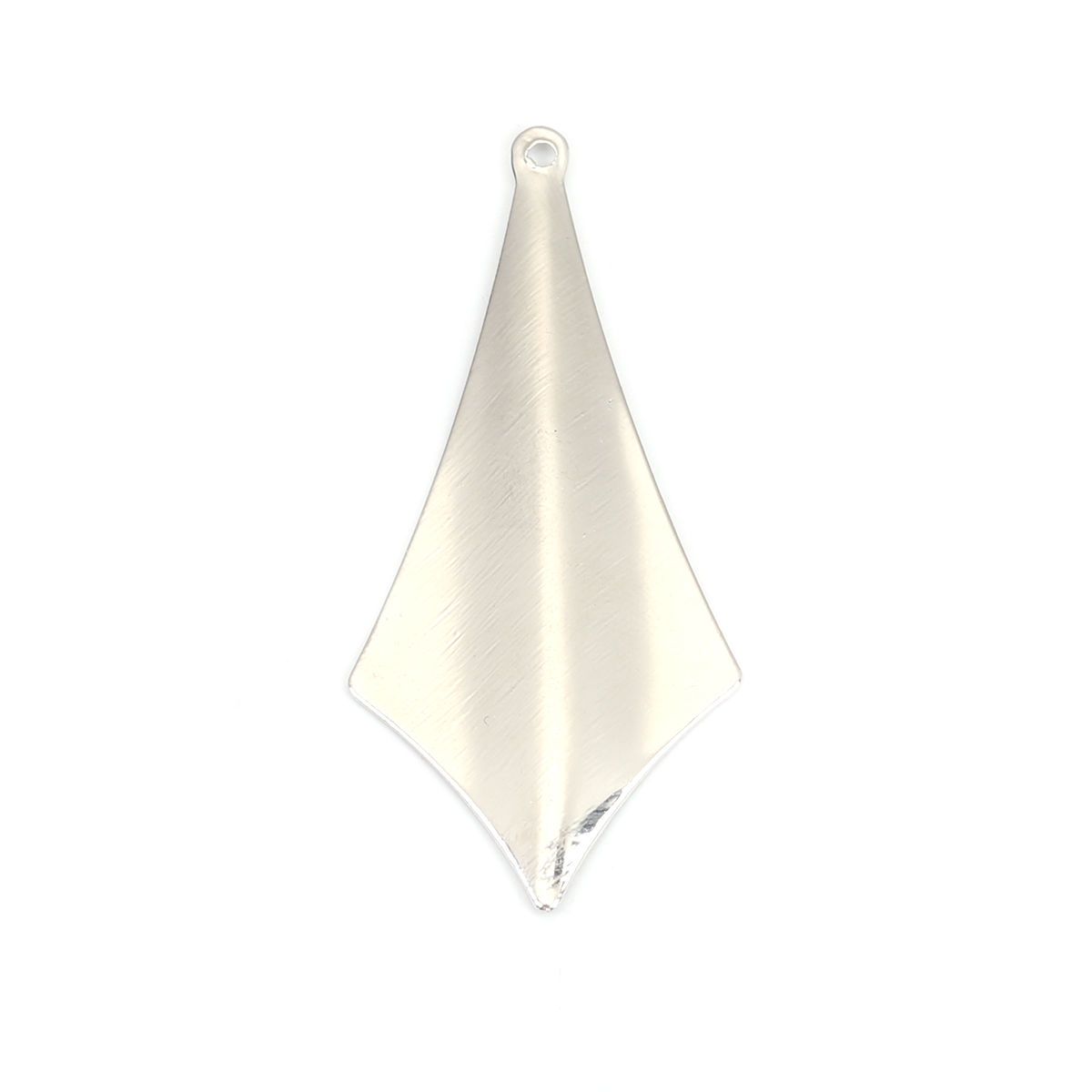 Imagen de Latón Colgantes Tono de Plata Polígono Banco de Estirar 54mm x 24mm, 5 Unidades
